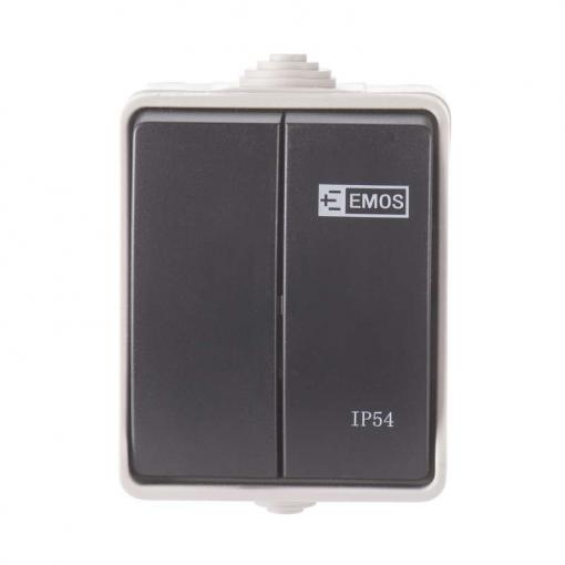 Emos Prepínač č.5 IP54 nástenný - Prepínač
