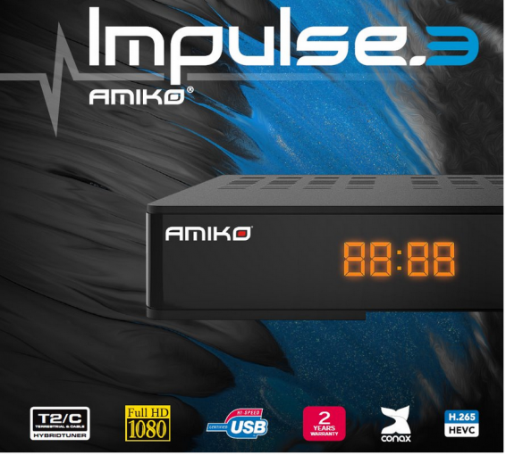 Amiko IMPULSE 3 H265 T2/C - DVB-T2/C prijímač