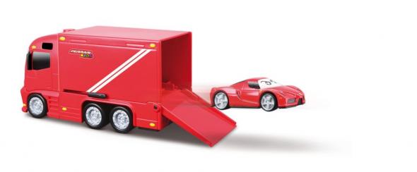 Bburago Ferrari Kids Race & Haul Launcher nákladné auto - Auto