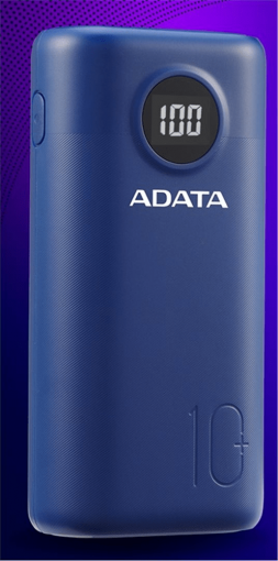 ADATA P10000QCD USB-C modrý - Power bank 10000mAh