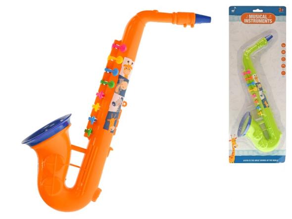 MIKRO -  Saxofón 37cm zelený - hudobý nástroj