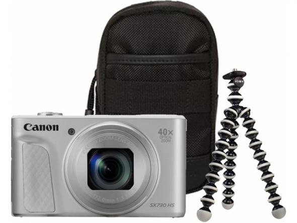 Canon PowerShot SX 740 strieborný Travel kit - Digitálny fotoaparát