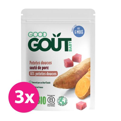 GOOD GOUT BIO Batáty s vepřovým masem 3x190 g