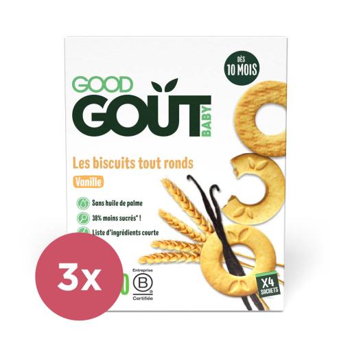 GOOD GOUT BIO Vanilková kolečka 3x80 g