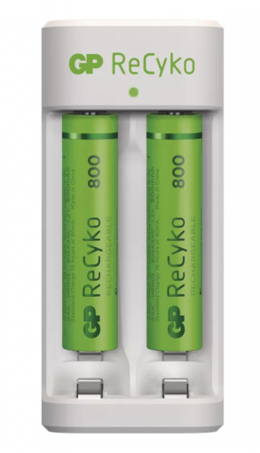 GP Eco E211 + 2ks ReCyko 800 (AAA) - nabíjačka batérií + batérie