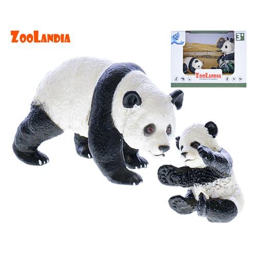 MIKRO -  Zoolandia panda s mláďaťom 4,5-10cm - Zvieratká