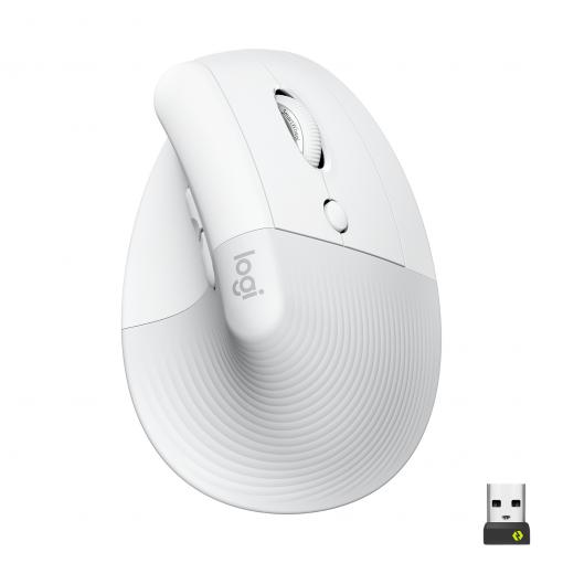 Logitech Lift Vertical Ergonomic Mouse - OFF-WHITE/PALE GREY - Ergonomická myš