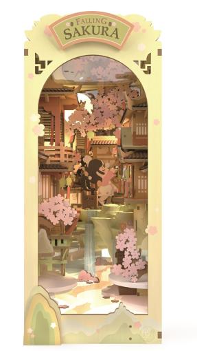 RoboTime 3D puzzle záložka "Padajúca sakura" (drevená) - skladačka