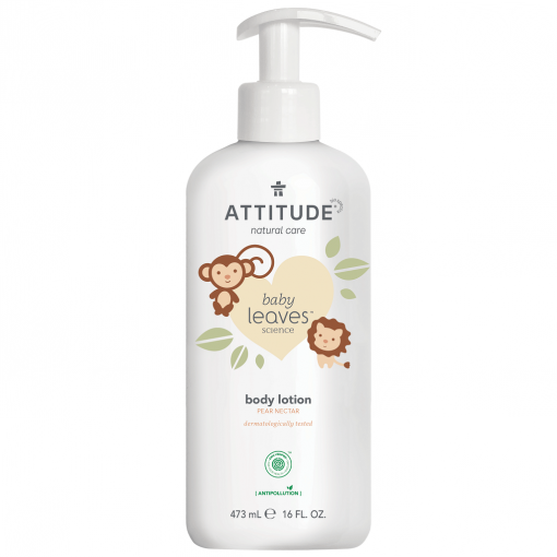 ATTITUDE Detské telové mlieko Baby leaves s vôňou hruškovej šťavy 473 ml