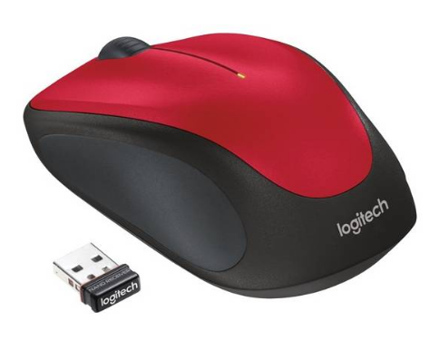 Logitech M235 červená - Wireless optická myš