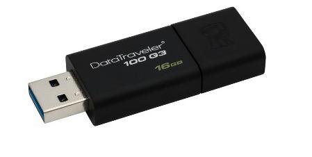 Kingston DataTraveler 100 G3 16GB čierny - USB 3.0 kľúč