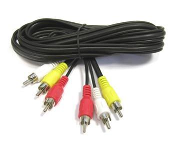 Emos Kábel cinch 3RCA/M - 3RCA/M 1.5m - Prepojovací kábel kompozitný