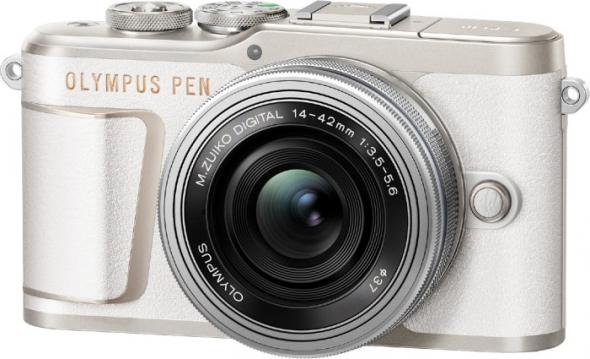 Olympus PEN E-PL10 + 14-42mm EZ Pancake biely - Digitálny fotoaparát