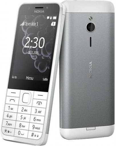 Nokia 230 Dual SIM bielo-strieborný - Mobilný telefón