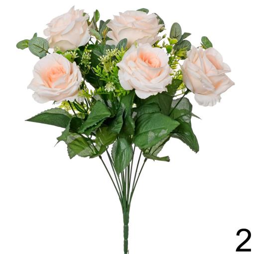 Kytica ruže MARHULOVÁ 35cm - Umelé kvety