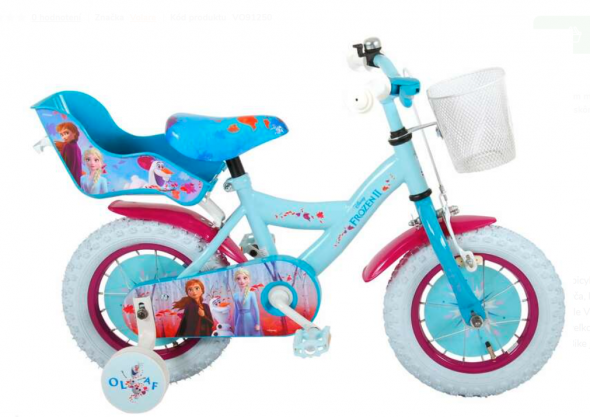 VOLARE Volare Detský bicykel 12" Disney Frozen 2 Blue / Purple - Bicykel 12"