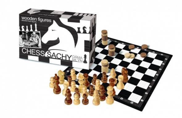 Bonaparte Šachy, dáma, mlyn - Spoločenská hra