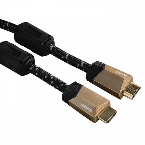 Hama Premium HDMI kábel vidlica-vidlica 3m opletený 5* - HDMI kábel 3m