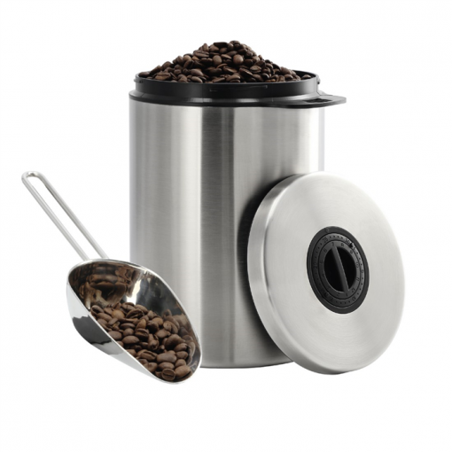 Xavax nerezová nádoba na 1kg kávových zŕn s dávkovacou lopatkou - nádoba na kávu