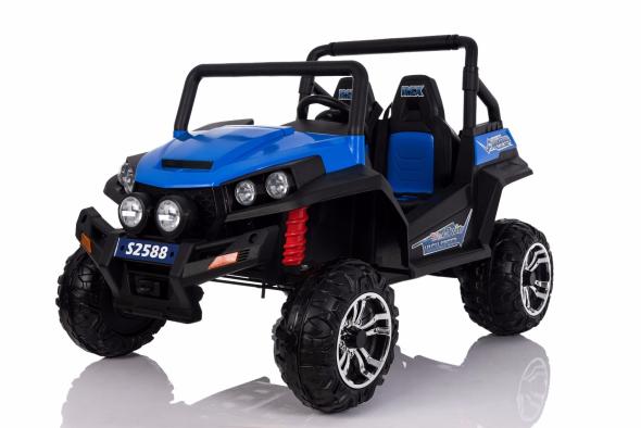 BENEO RSX Modré, Pohon 4x4, 2x12V, EVA kolesá, široké dvojmiestne čalúnené sedadlo, 2,4 GHz DO, 4 X  - Elektrické autíčko