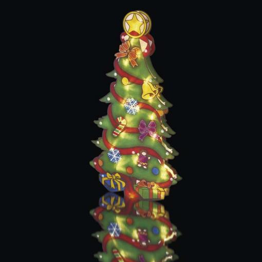 Emos Vianočná dekorácia LED stromček do okna - Vianočná ozdoba