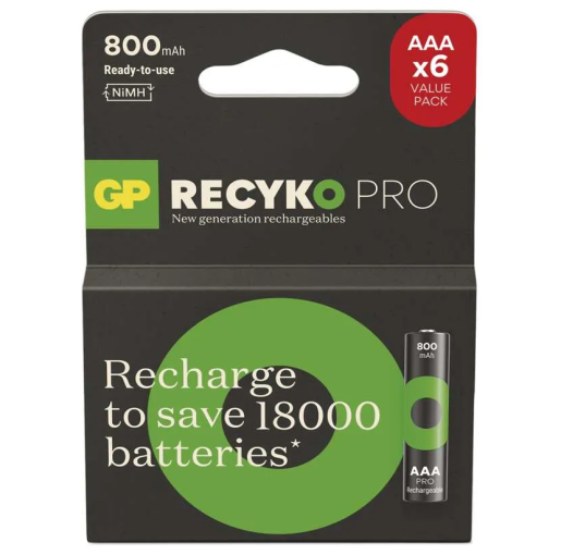 GP ReCyko Pro Professional HR03 (AAA) 800mAh 6ks - Nabíjacie batérie
