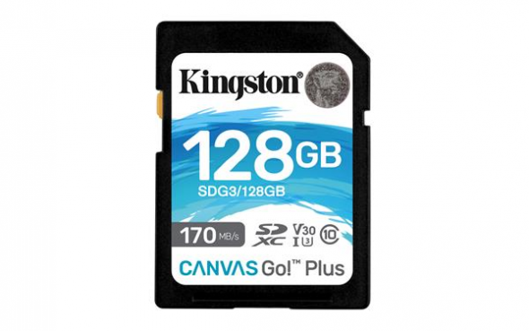 Kingston Canvas Go Plus SDXC 128GB Class 10 UHS-I (r170MB,w90MB) - Pamäťová karta SD