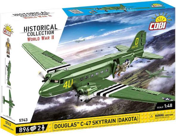 Cobi Cobi 5743 II WW Douglas C-47 Skytrain (Dakota), 1:48, 892 k, 2 f