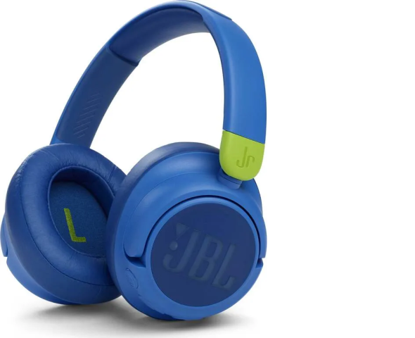 JBL JR460NC modré - Bezdrôtové slúchadlá na uši pre deti s potlačením hluku