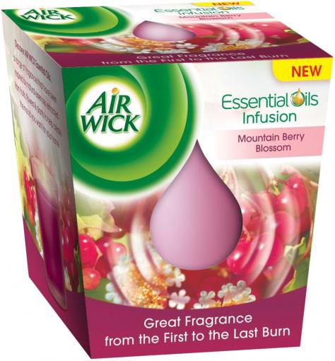 Air Wick Essential Oil Infusion Horské kvety 105g - Sviečka