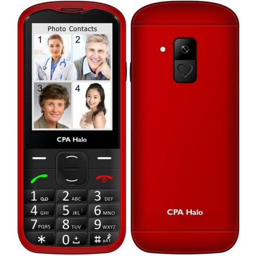 CPA HALO 18 červený - Mobilný telefón s nabíjacím stojanom