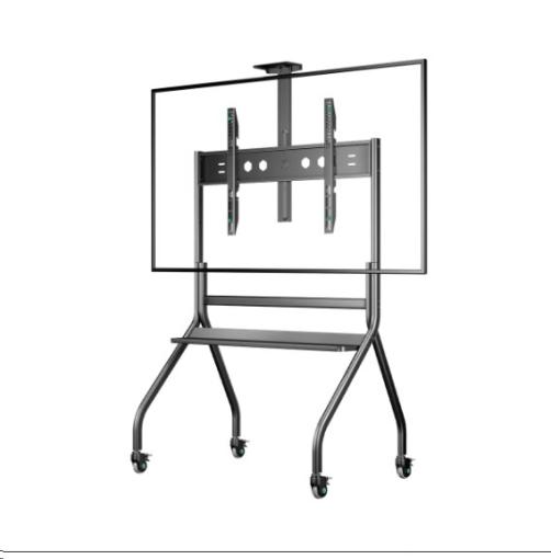 Onkron TS2080 mobilný stojan pre TV 60"-120" s držiakom, čierny, VESA max 1000x600 - podlahový stojan na kolieskach 60" - 120"