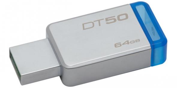 Kingston DataTraveler 50 64GB (Metal/Blue) - USB 3.1 kľúč