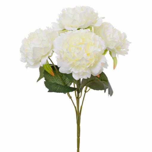 Kytica pivonka biela 40cm - Umelé kvety
