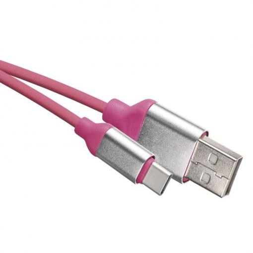 Emos Kábel USB-C 1m ružový - Prepojovací kábel