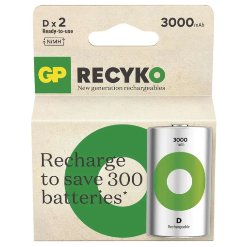 GP ReCyko HR20 (D) 3000mAh 2ks - Nabíjacie batérie