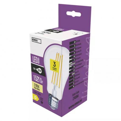 Emos filament A67 11W E27 teplá biela - LED žiarovka