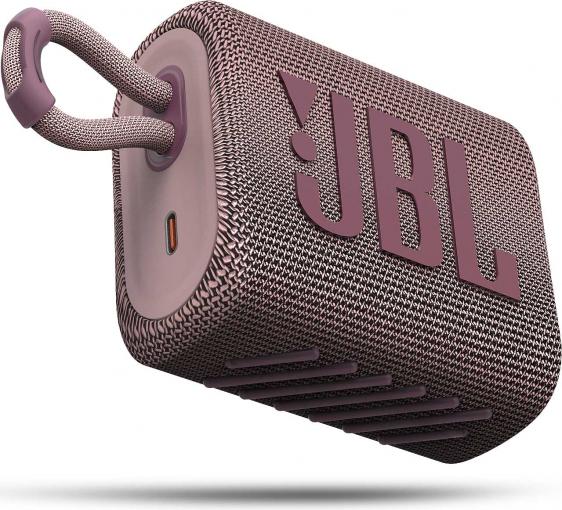 JBL GO3 ružový - Prenosný vodotesný bezdrôtový reproduktor