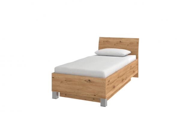 UNO P 90 UP DART - posteľ 90cm s roštom a úložným priestorom, Dub artisan