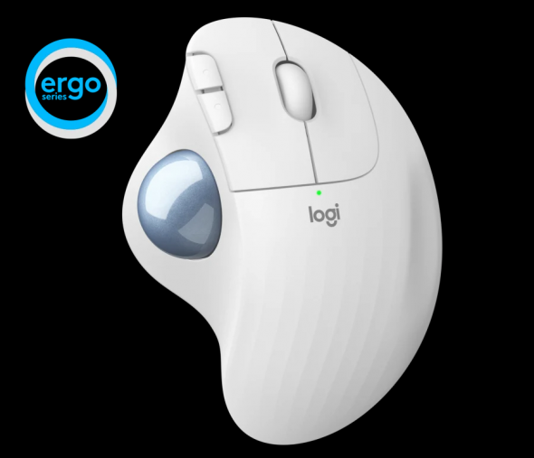 Logitech M575 OFFWHITE Wireless Trackball - Bluetooth optická myš - Unifying