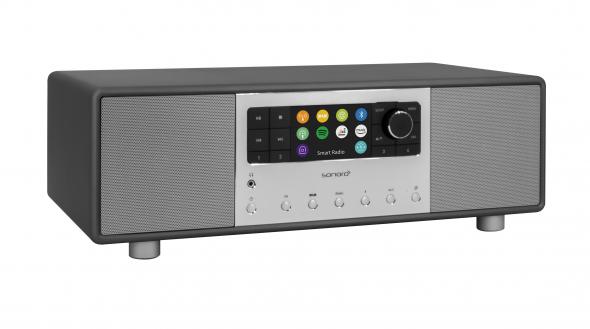 Sonoro Primus grafitový matný/strieborný - Internetové rádio s DAB+, Bluetooth, Spotify