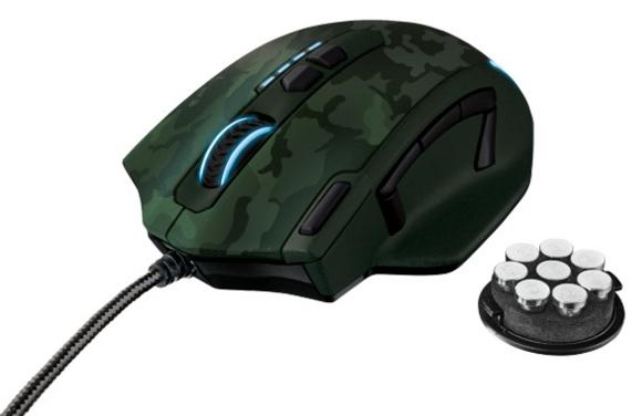 Trust GXT 155C Gaming Mouse - green camouflage - Hráčska optická myš zelená