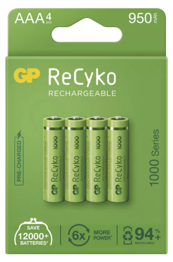 GP ReCyko HR03 (AAA) 950mAh 4ks - Nabíjacie batérie