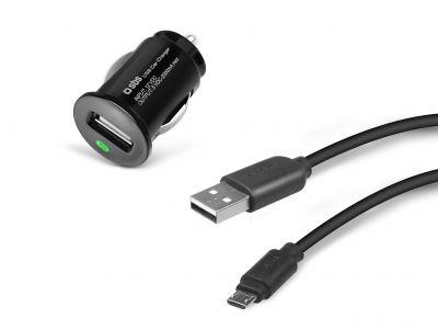 SBS Nabíjacia sada do auta micro USB, 2000 mA - autoadaptér micro USB