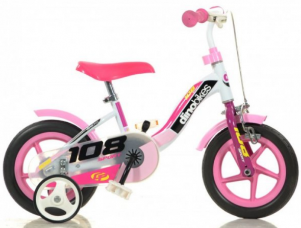 DINO Bikes DINO Bikes - Detský bicykel 10" 108FLG s prednou brzdou - Girl 2017 - Bicykel 10"