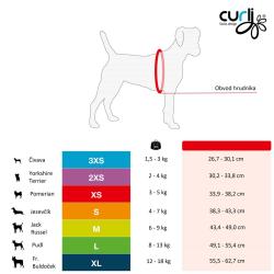 CURLI Postroj pre psov so sponou Air-Mesh Fuchsia XL, 12-18 kg