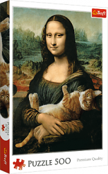 Trefl Trefl Puzzle 500 - Mona Lisa a mačiatko