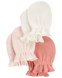 CARTER'S Rukavice Pink/Ivory dievča MFL 3ks 0-3m
