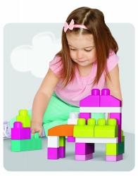Mattel Mattel Mega bloks veľké vrece kociek - ružové (80)