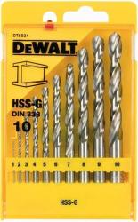 DEWALT DT5921 vrtáky do železa HSS-G, 10 dielna súprava